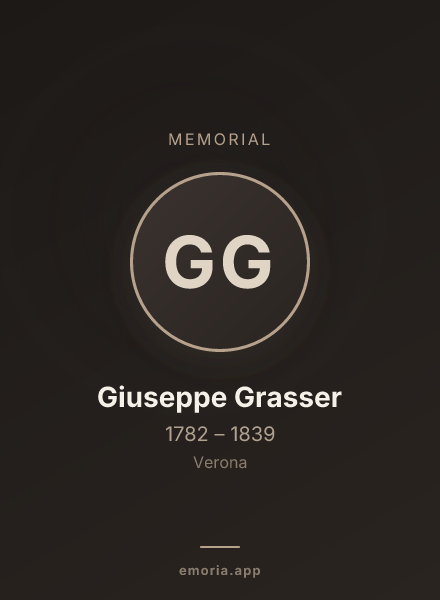 Memorial portrait of Giuseppe Grasser