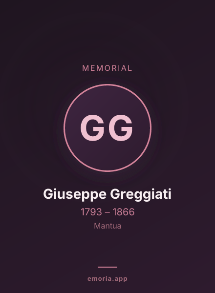 Memorial portrait of Giuseppe Greggiati