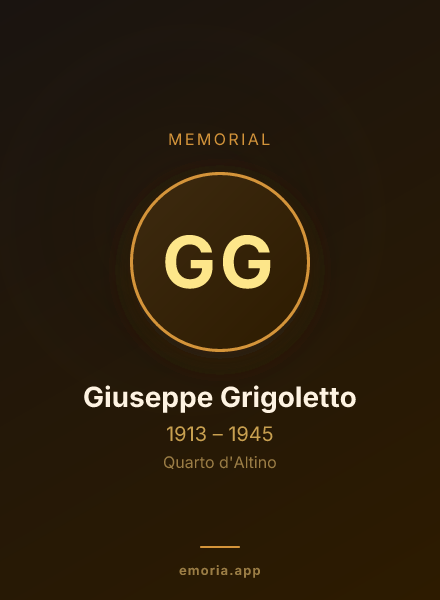 Memorial portrait of Giuseppe Grigoletto