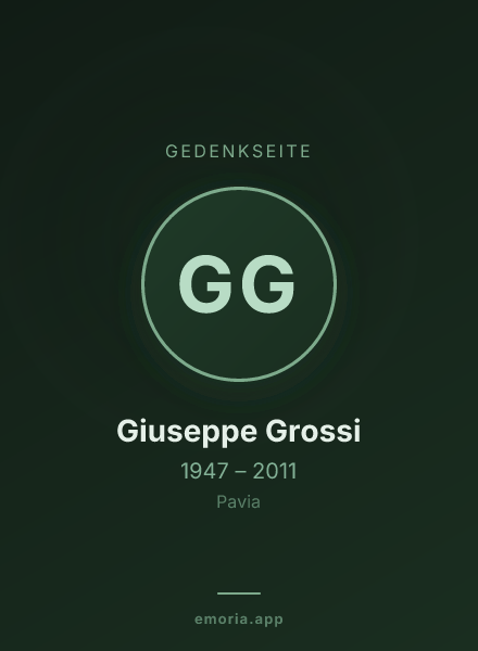 Gedenkportrait von Giuseppe Grossi