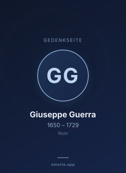 Gedenkportrait von Giuseppe Guerra