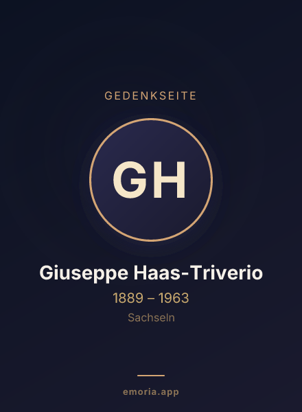 Gedenkportrait von Giuseppe Haas-Triverio