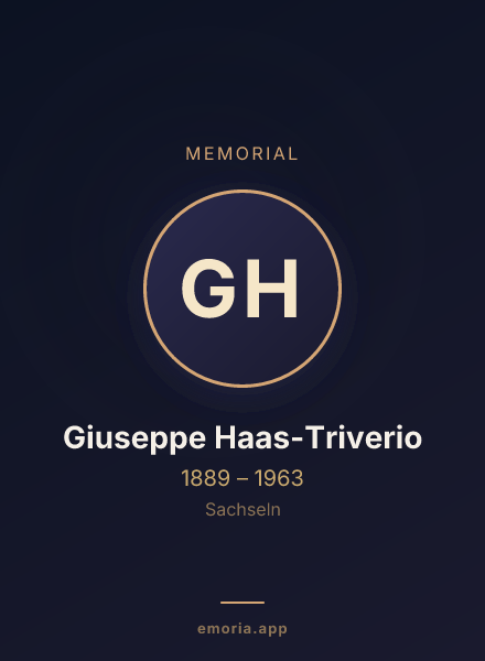 Memorial portrait of Giuseppe Haas-Triverio