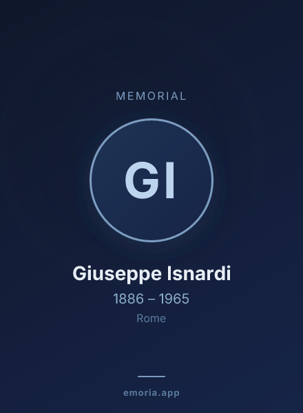 Memorial portrait of Giuseppe Isnardi