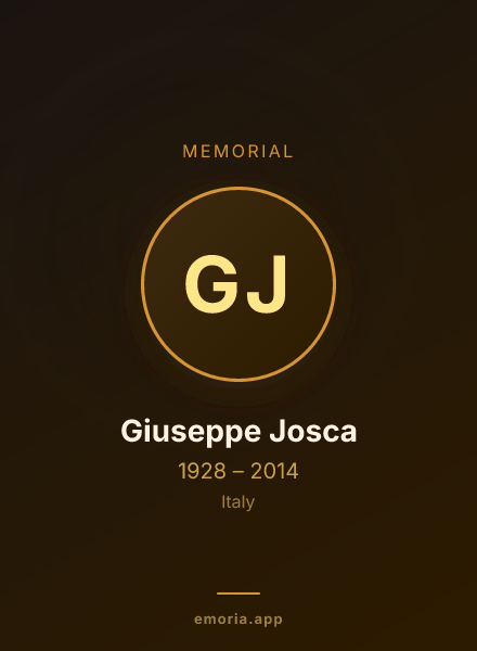 Memorial portrait of Giuseppe Josca