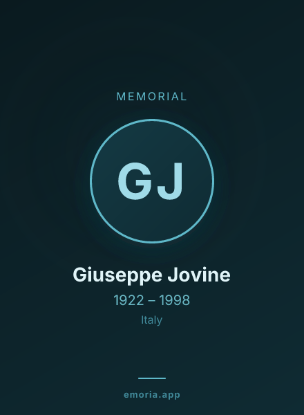 Memorial portrait of Giuseppe Jovine
