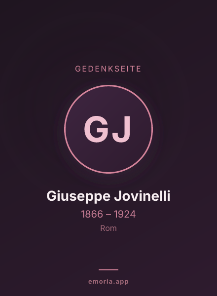 Gedenkportrait von Giuseppe Jovinelli