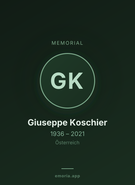 Memorial portrait of Giuseppe Koschier