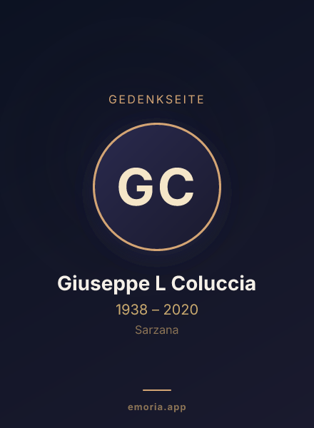 Gedenkportrait von Giuseppe L Coluccia