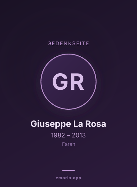 Gedenkportrait von Giuseppe La Rosa