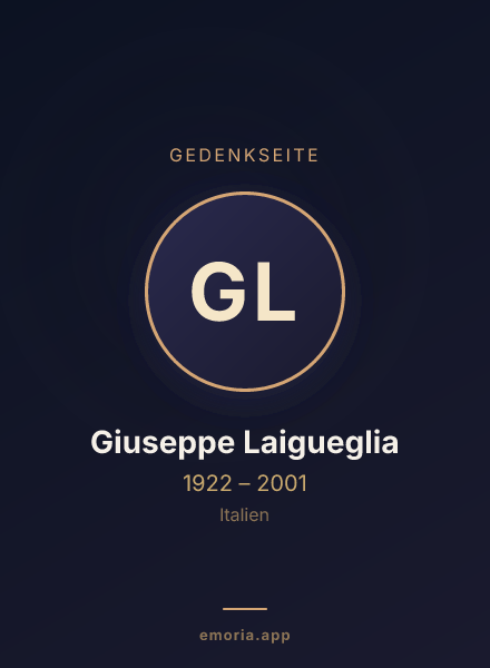 Gedenkportrait von Giuseppe Laigueglia