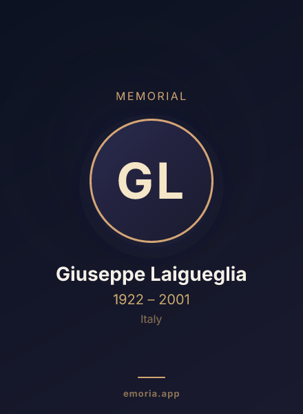 Memorial portrait of Giuseppe Laigueglia