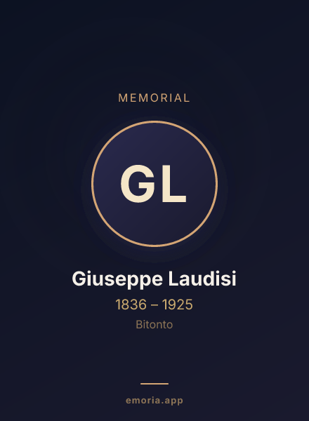 Memorial portrait of Giuseppe Laudisi