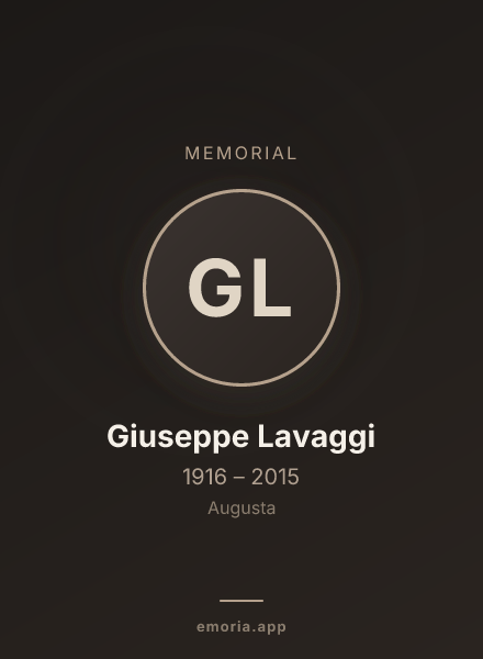Memorial portrait of Giuseppe Lavaggi