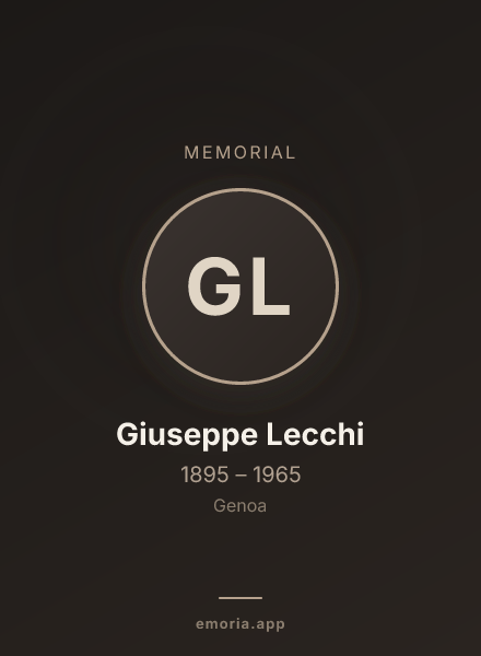 Memorial portrait of Giuseppe Lecchi