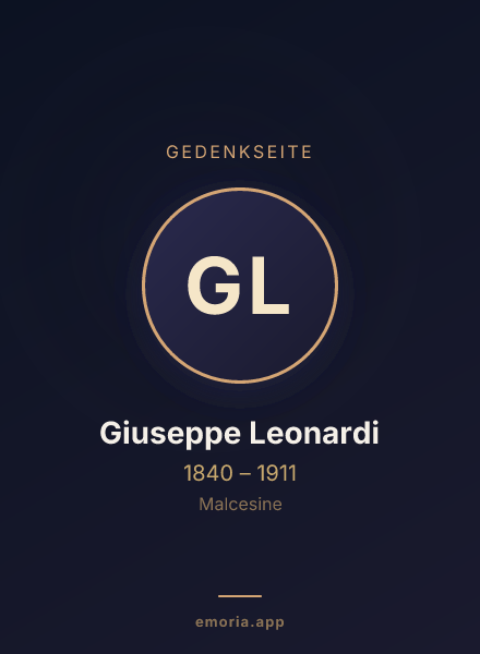 Gedenkportrait von Giuseppe Leonardi
