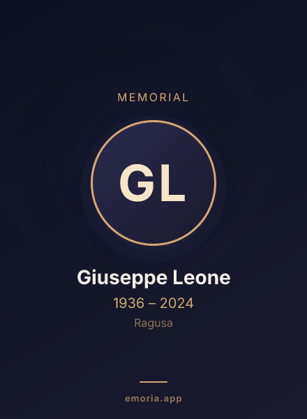 Memorial portrait of Giuseppe Leone