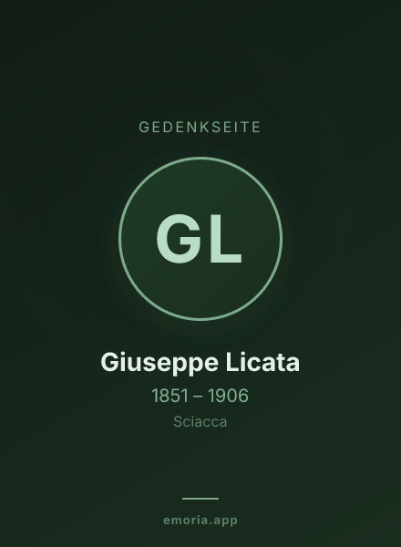 Gedenkportrait von Giuseppe Licata