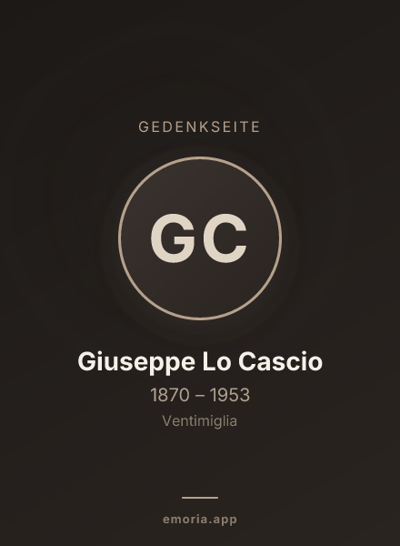 Gedenkportrait von Giuseppe Lo Cascio