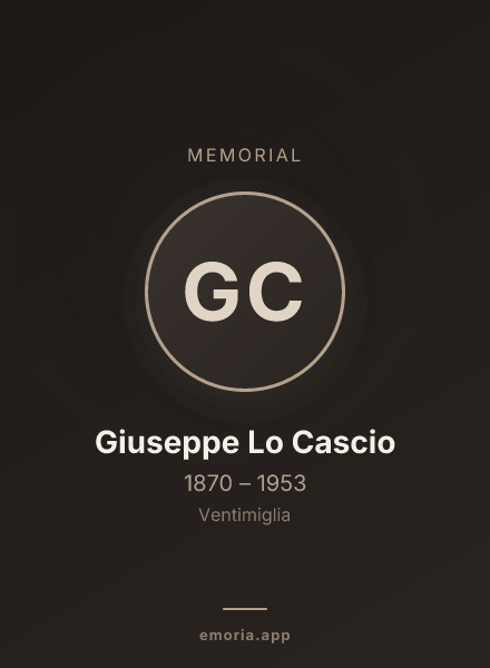 Memorial portrait of Giuseppe Lo Cascio
