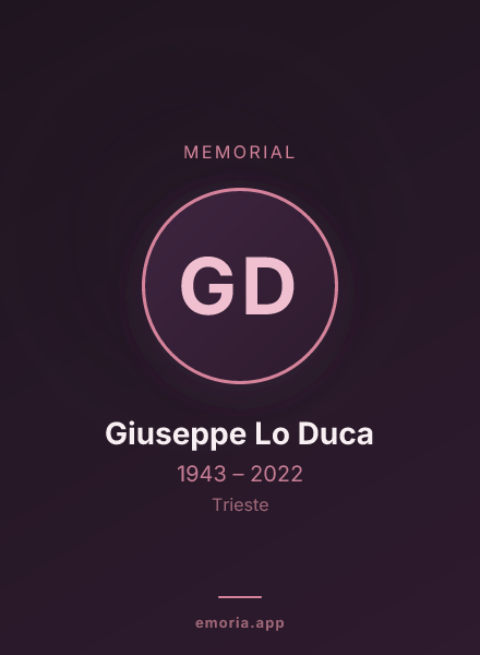Memorial portrait of Giuseppe Lo Duca