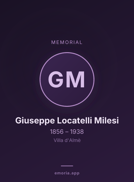 Memorial portrait of Giuseppe Locatelli Milesi