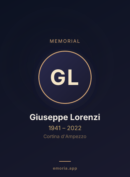Memorial portrait of Giuseppe Lorenzi