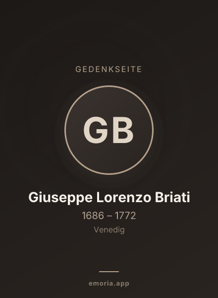 Gedenkportrait von Giuseppe Lorenzo Briati