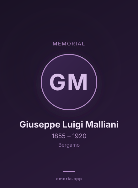 Memorial portrait of Giuseppe Luigi Malliani