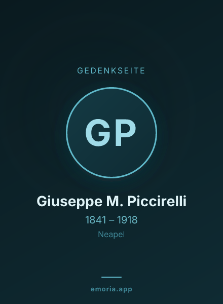 Gedenkportrait von Giuseppe M. Piccirelli
