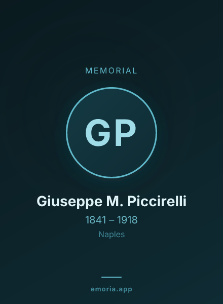 Memorial portrait of Giuseppe M. Piccirelli