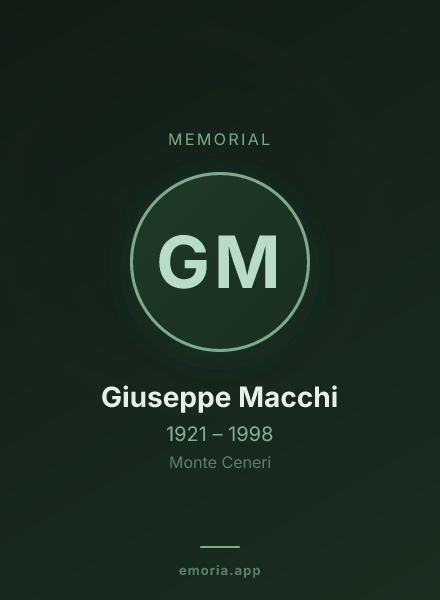 Memorial portrait of Giuseppe Macchi