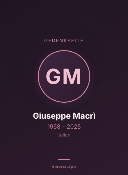 Gedenkportrait von Giuseppe Macrì