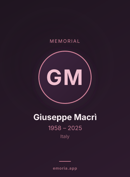 Memorial portrait of Giuseppe Macrì