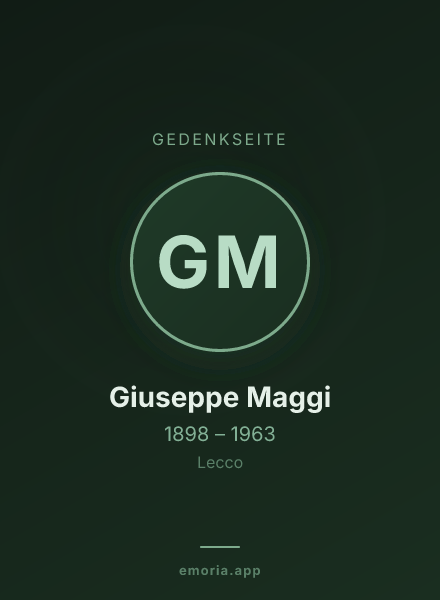 Gedenkportrait von Giuseppe Maggi
