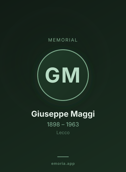 Memorial portrait of Giuseppe Maggi