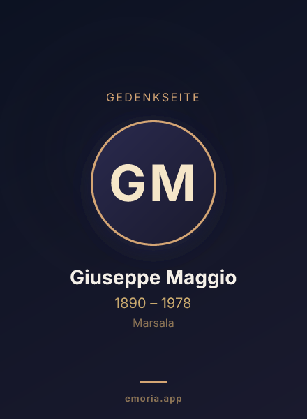 Gedenkportrait von Giuseppe Maggio