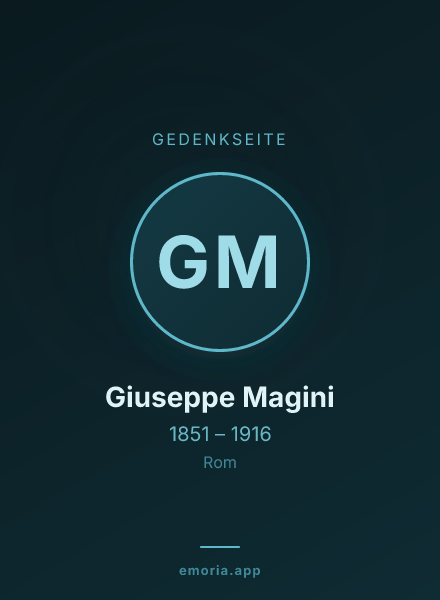 Gedenkportrait von Giuseppe Magini