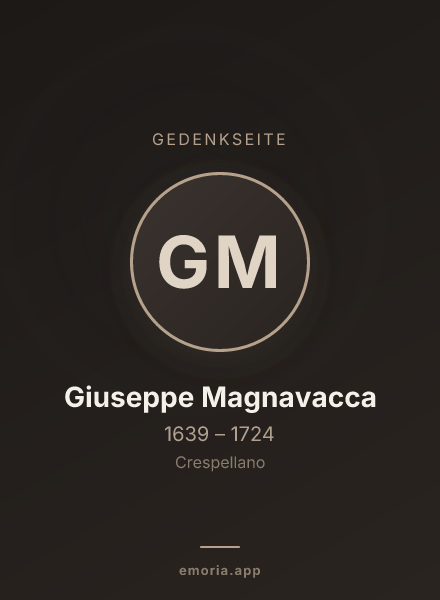 Gedenkportrait von Giuseppe Magnavacca