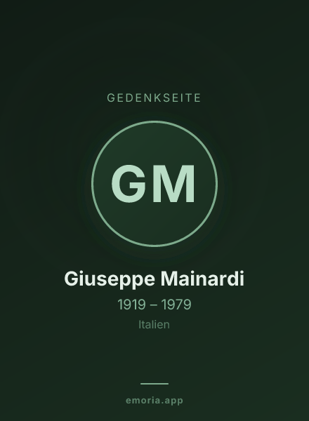 Gedenkportrait von Giuseppe Mainardi