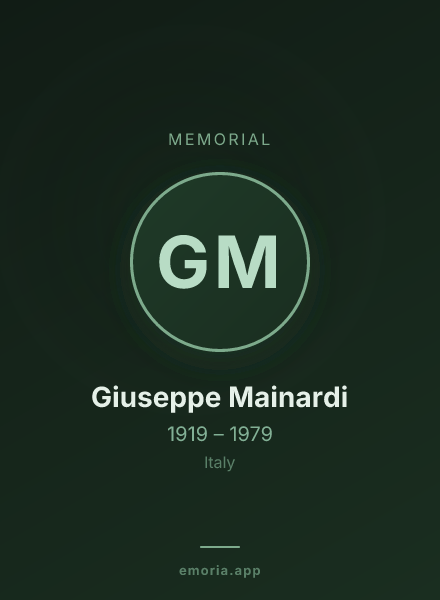 Memorial portrait of Giuseppe Mainardi
