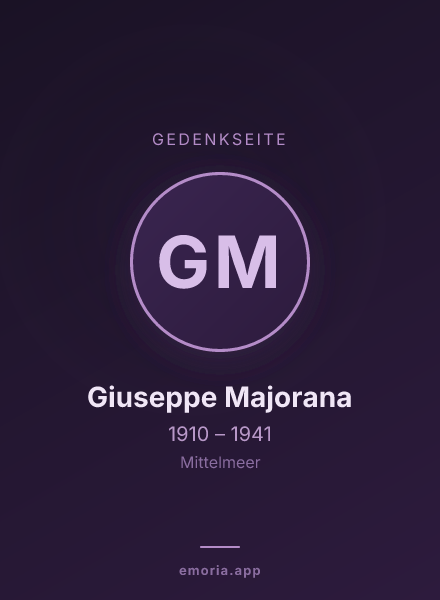 Gedenkportrait von Giuseppe Majorana