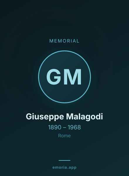 Memorial portrait of Giuseppe Malagodi