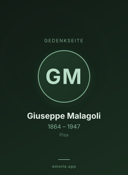 Gedenkportrait von Giuseppe Malagoli