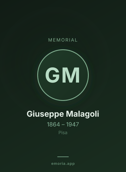 Memorial portrait of Giuseppe Malagoli