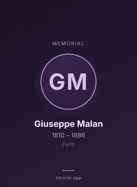 Memorial portrait of Giuseppe Malan