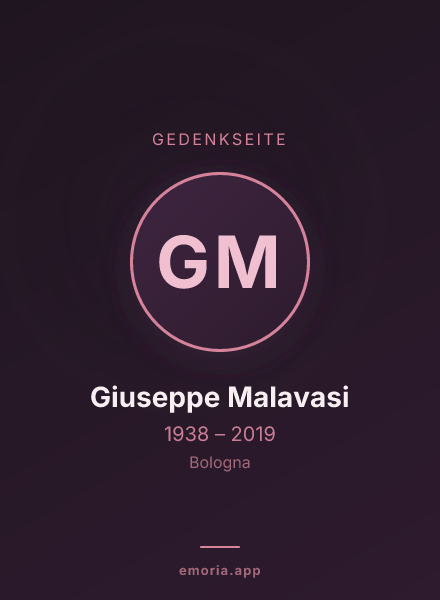 Gedenkportrait von Giuseppe Malavasi