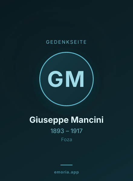 Gedenkportrait von Giuseppe Mancini