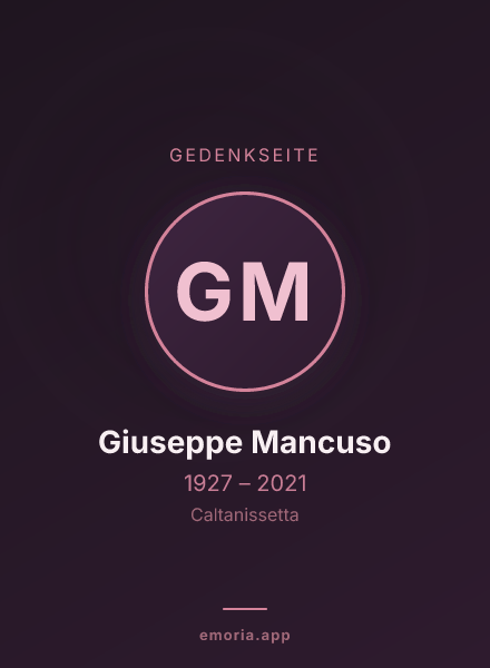 Gedenkportrait von Giuseppe Mancuso