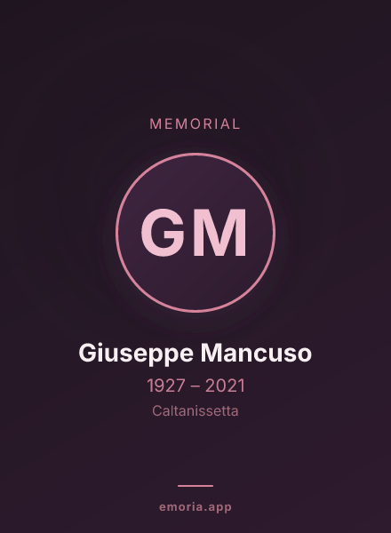 Memorial portrait of Giuseppe Mancuso